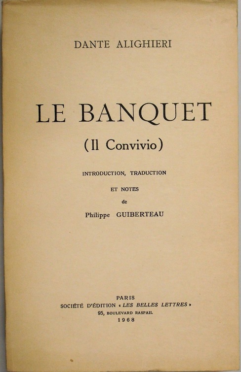 LE BANQUET (IL CONVIVIO)