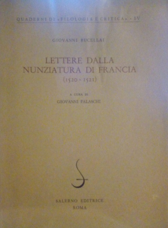 LETTERE DALLA NUNZIATURA DI FRANCIA (1520-1521)