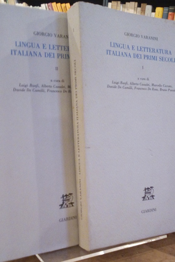 LINGUA E LETTERATURA ITALIANA DEI PRIMI SECOLI - 2 VOLUMI