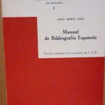 MANUAL DE BIBLIOGRAFIA ESPANOLA