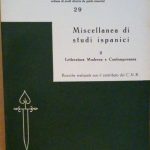 MISCELLANEA DI STUDI ISPANICI, VOLUME 2 - LETTERATURA MODERNA E …