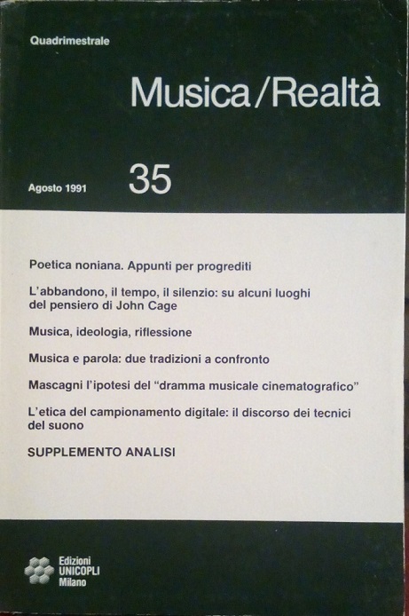 MUSICA/REALTA' - AGOSTO 1991, NUMERO 35