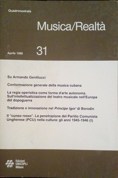 MUSICA/REALTA' - APRILE 1990, NUMERO 31