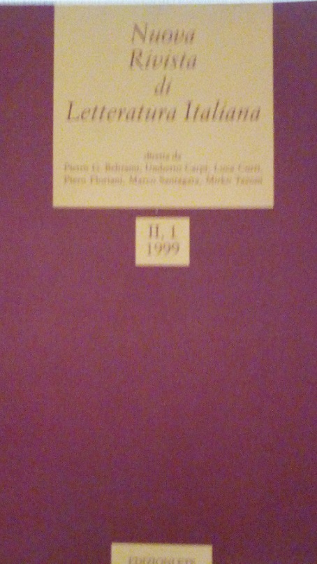 NUOVA RIVISTA DI LETTERATURA ITALIANA 1 - 1999