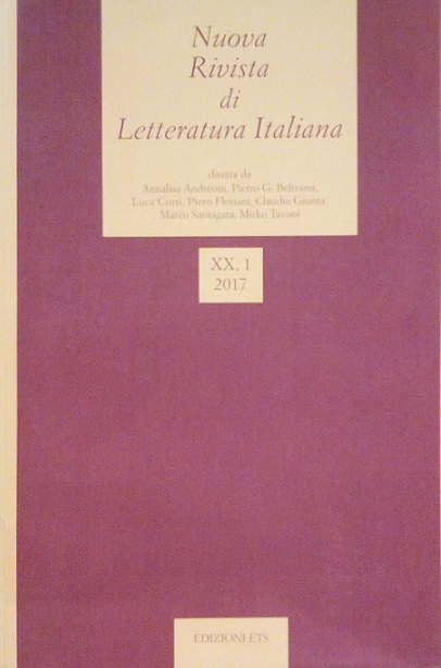 NUOVA RIVISTA DI LETTERATURA ITALIANA 1- 2017