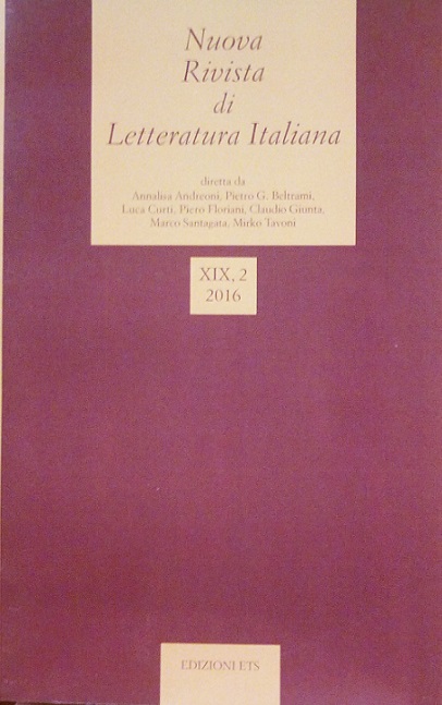 NUOVA RIVISTA DI LETTERATURA ITALIANA 1/2-2013