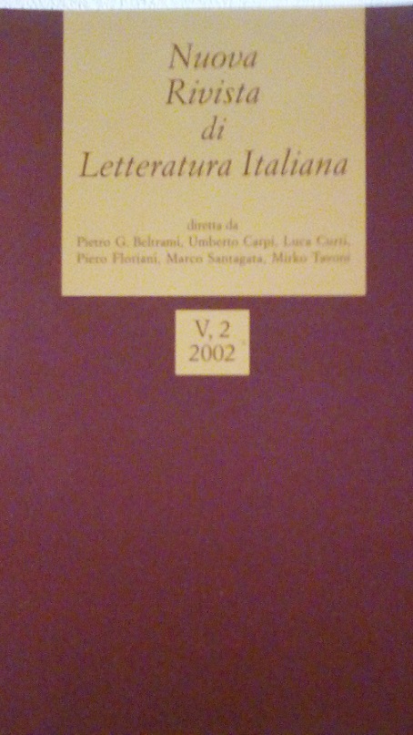 NUOVA RIVISTA DI LETTERATURA ITALIANA 2 - 2002
