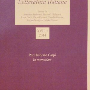 NUOVA RIVISTA DI LETTERATURA ITALIANA 2 - 2014
