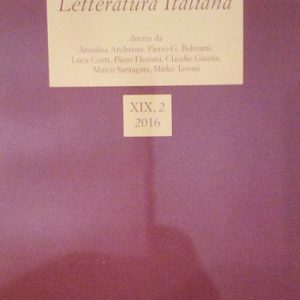 NUOVA RIVISTA DI LETTERATURA ITALIANA 2- 2016