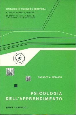 PSICOLOGIA DELL'APPRENDIMENTO