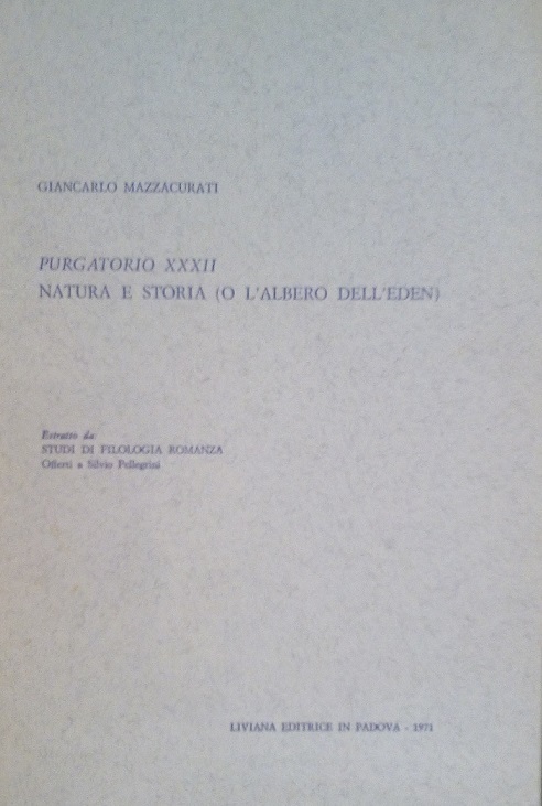 PURGATORIO XXXII-NATURA E STORIA (O L'ALBERO DELL'EDEN) - ESTRATTO DA …