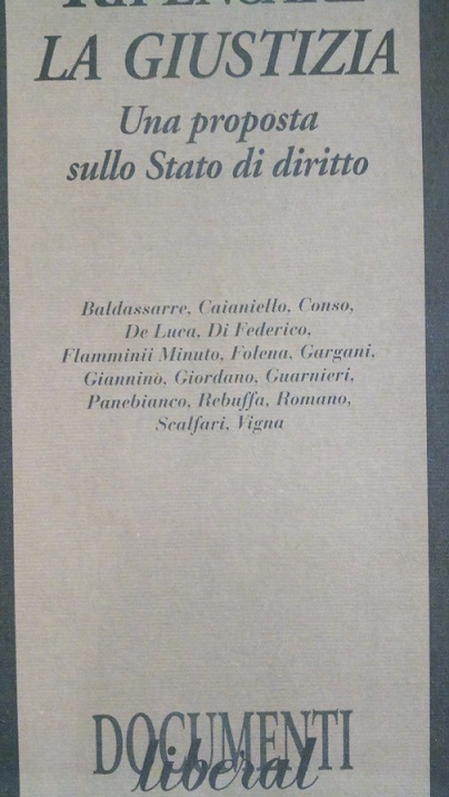 RIPENSARE LA GIUSTIZIA