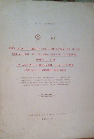 RIVELATO IL "PERCHE' " DELLA BELLEZZA DEL SUONO DEI VIOLINI …