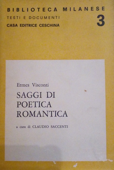 SAGGI DI POETICA ROMANTICA