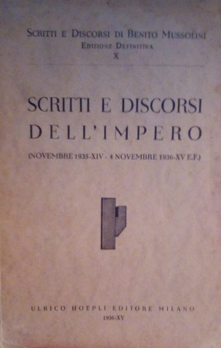 SCRITTI E DISCORSI DELL'IMPERO