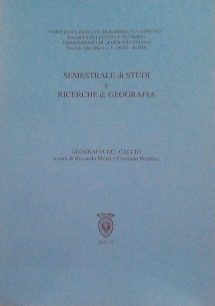SEMESTRALE DI STUDI E RICERCHE DI GEOGRAFIA - 2/2007 - …