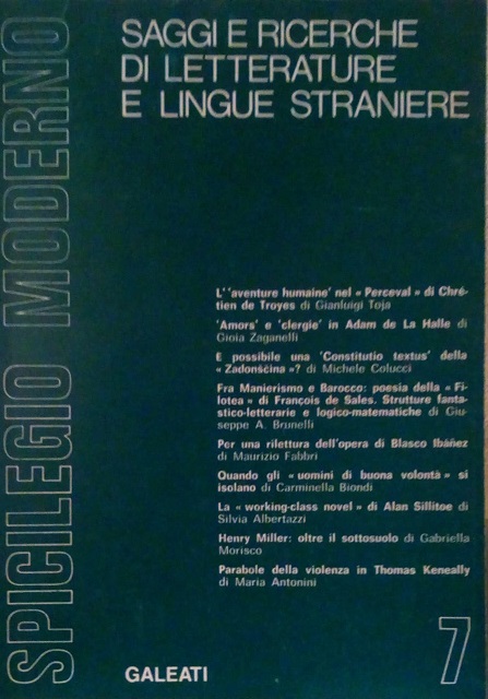 SPICILIEGIO MODERNO - N.7 - ANNO 1977