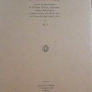 STUDI CLASSICI E ORIENTALI - VOLUME XLII - 1992