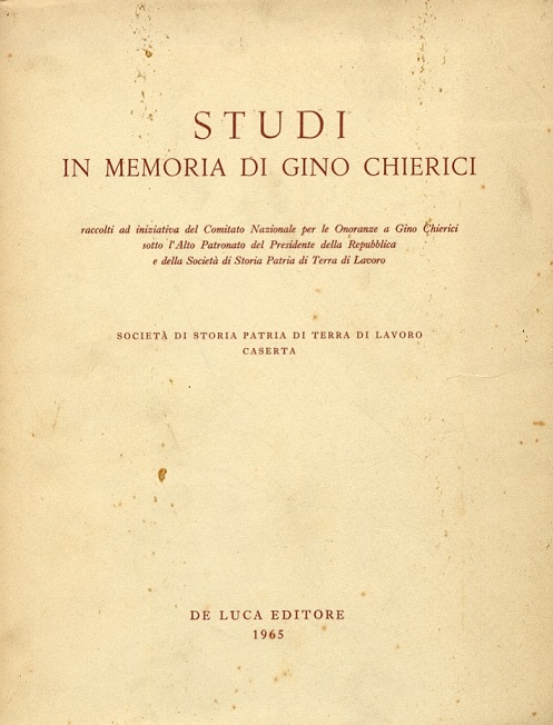 STUDI IN MEMORIA DI GINO CHIERICI