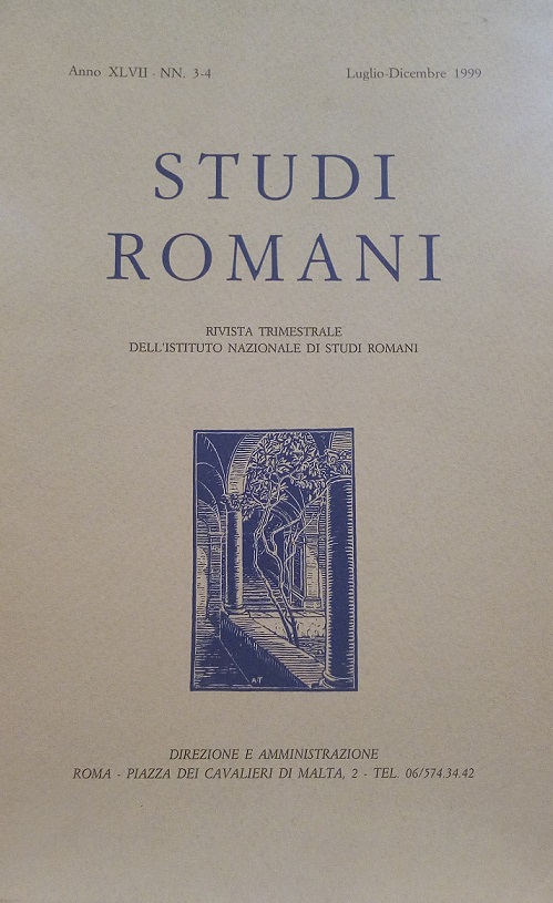 STUDI ROMANI, ANNO XLVII, N.3-4, LUGLIO-DICEMBRE 1999