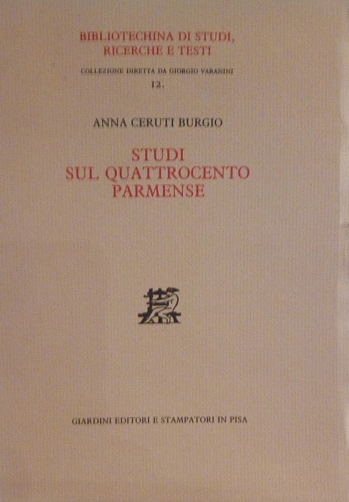 STUDI SUL QUATTROCENTO PARMENSE