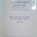 SULLE STRUTTURE TEMATICHE DI LAVORARE STANCA - ESTRATTO DA "L'APPRODO …