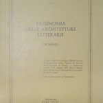 TASSINOMIA DELLE ARCHITETTURE LETTERARIE (SCHEMI) - FASCICOLO