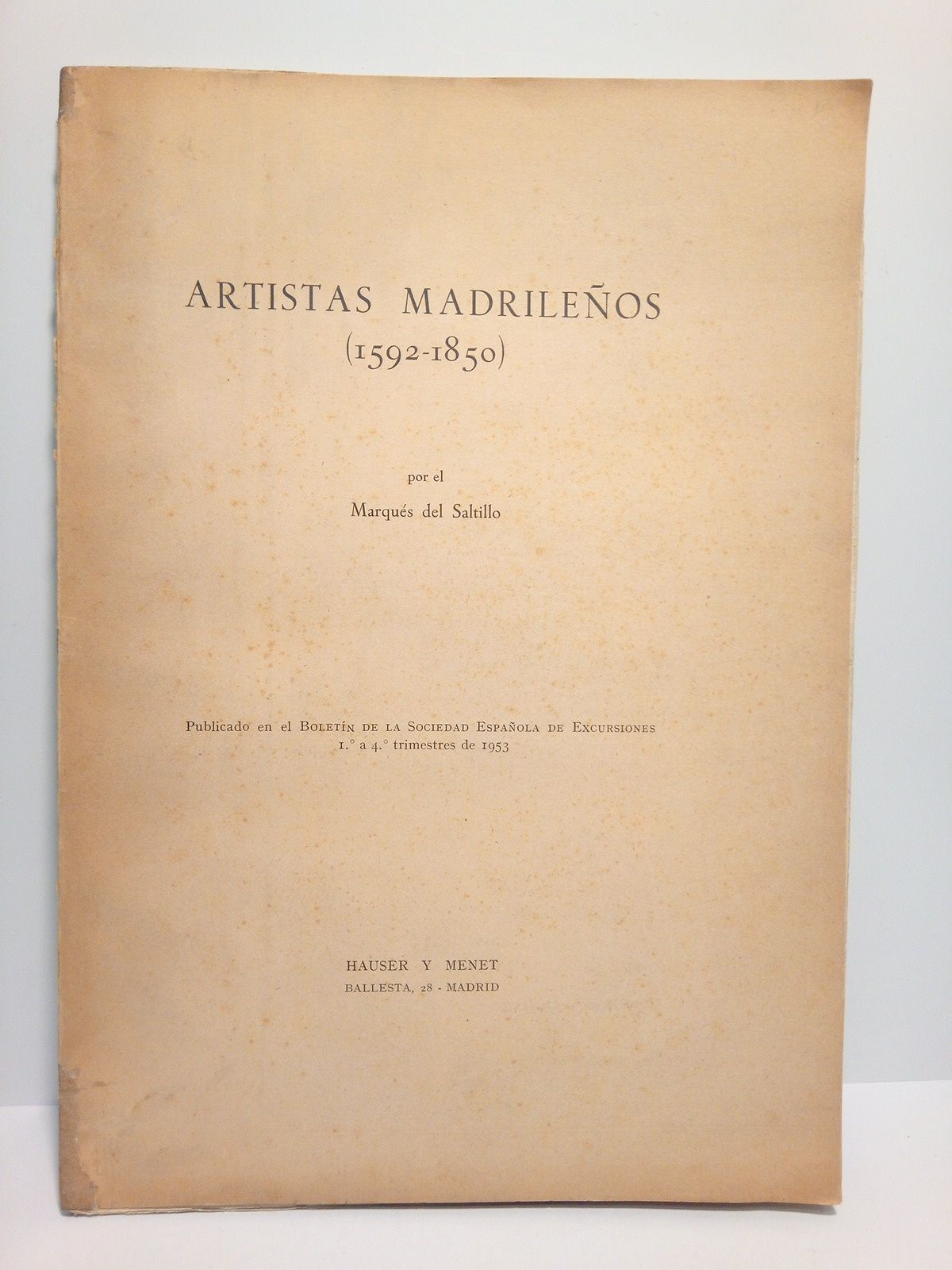 Artistas madrileños (1592 - 1850)