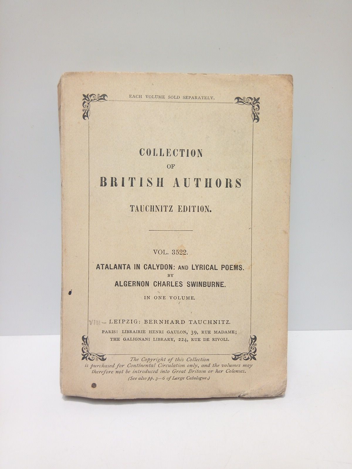 Atalanta in Calydon and Lyrical Poems / Selected, with an …