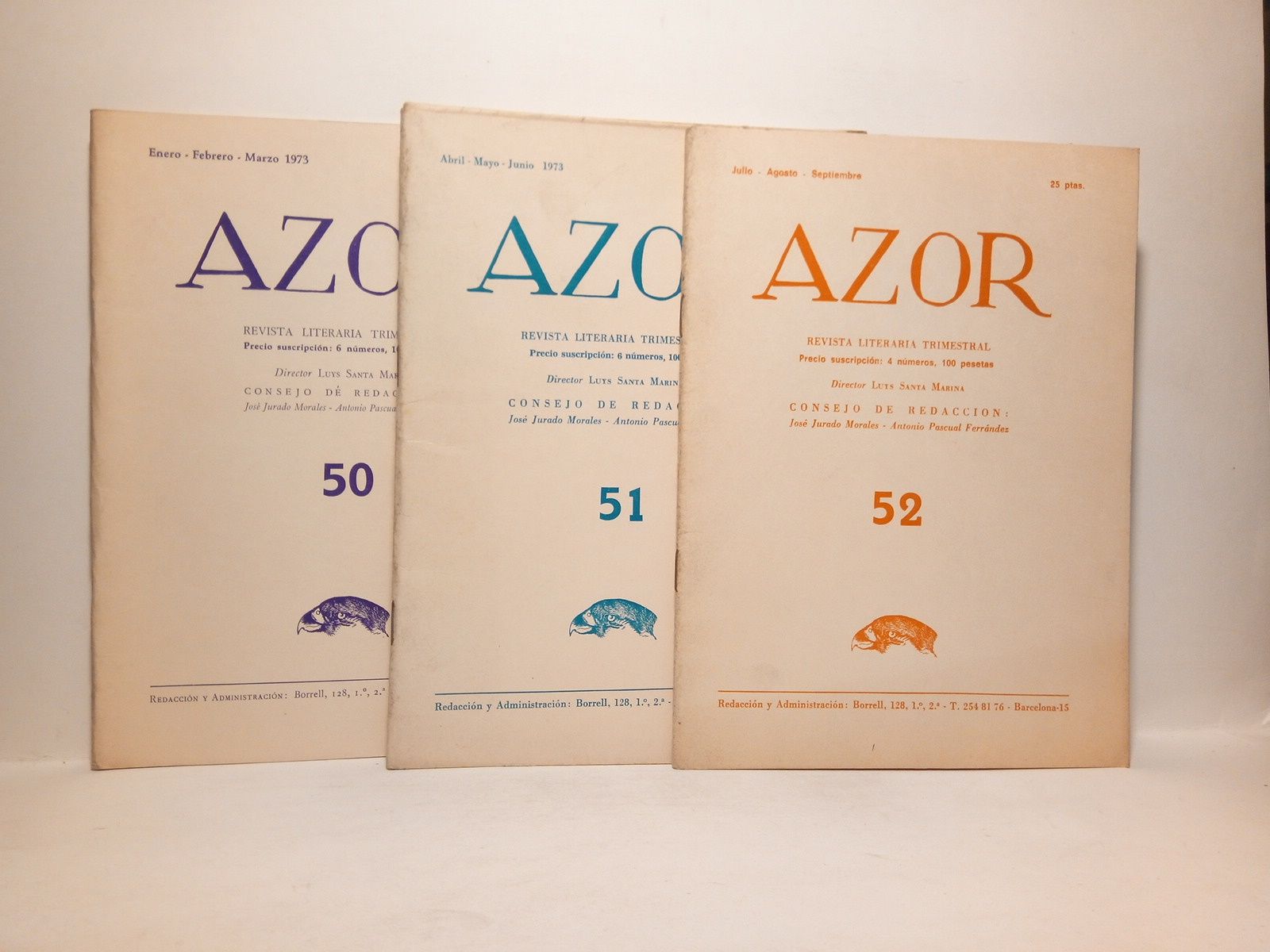 AZOR. Revista Literaria Trimestral / Director, Luys Santa Marina; Consejo …