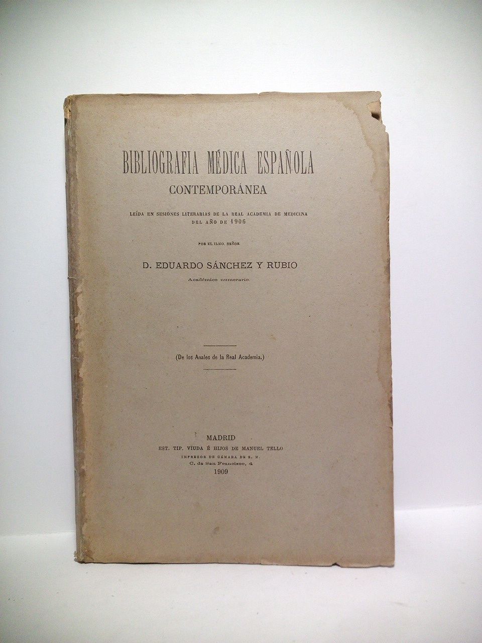Bibliografía Médica Española Contemporánea: Leida en sesiones literarias de la …