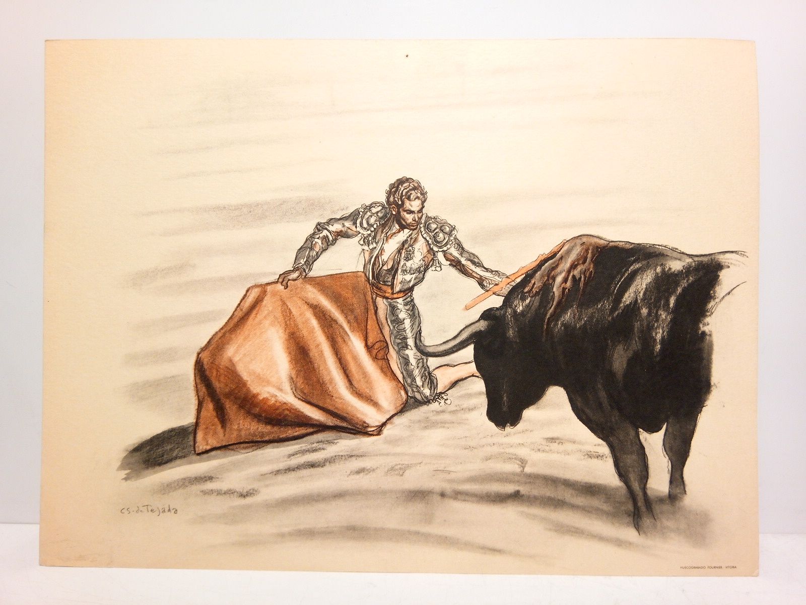 Colección de 6 bellas pinturas representando escenas taurinas [Realizadas por …