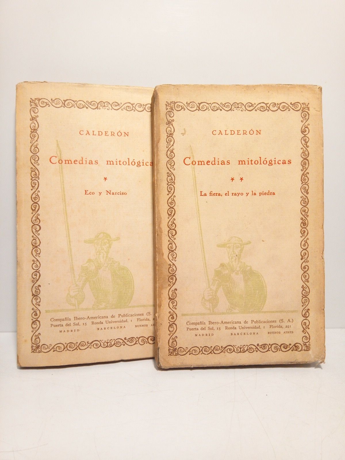 COMEDIAS MITOLOGICAS. 1.: Eco y Narciso. 2.: La fiera, el …