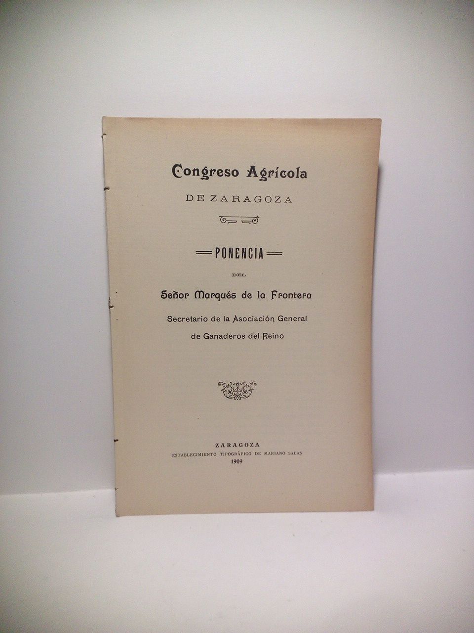 Congreso Agrícola de Zaragoza. Ponencia: Causas de la decadencia de …