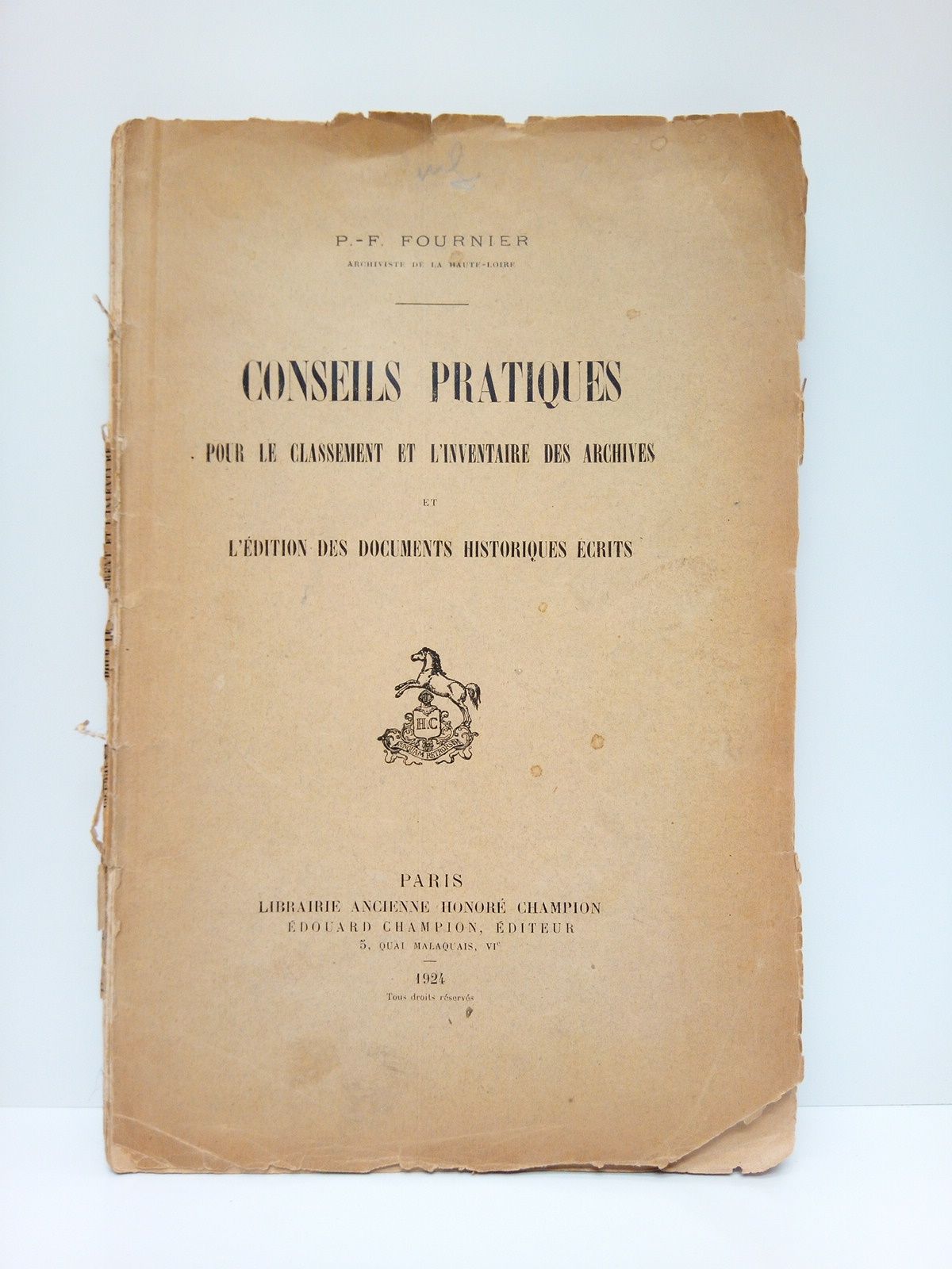 Conseils pratiques pour le classement et l'inventaire des archives et …