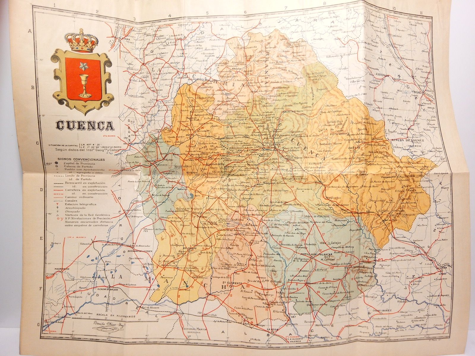 Cuenca [mapa de la provincia] / Con firma impresa al …