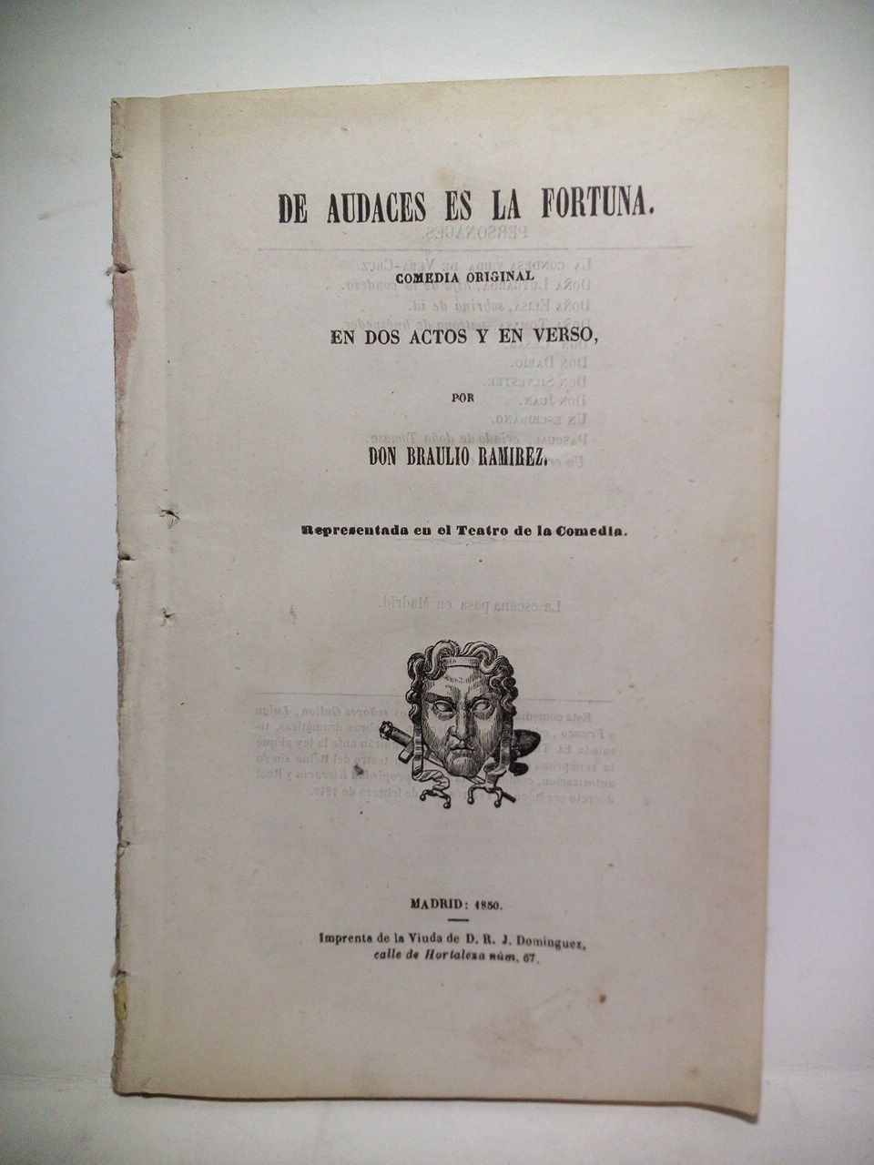 De audaces es la fortuna. (Comedia original, en dos actos …