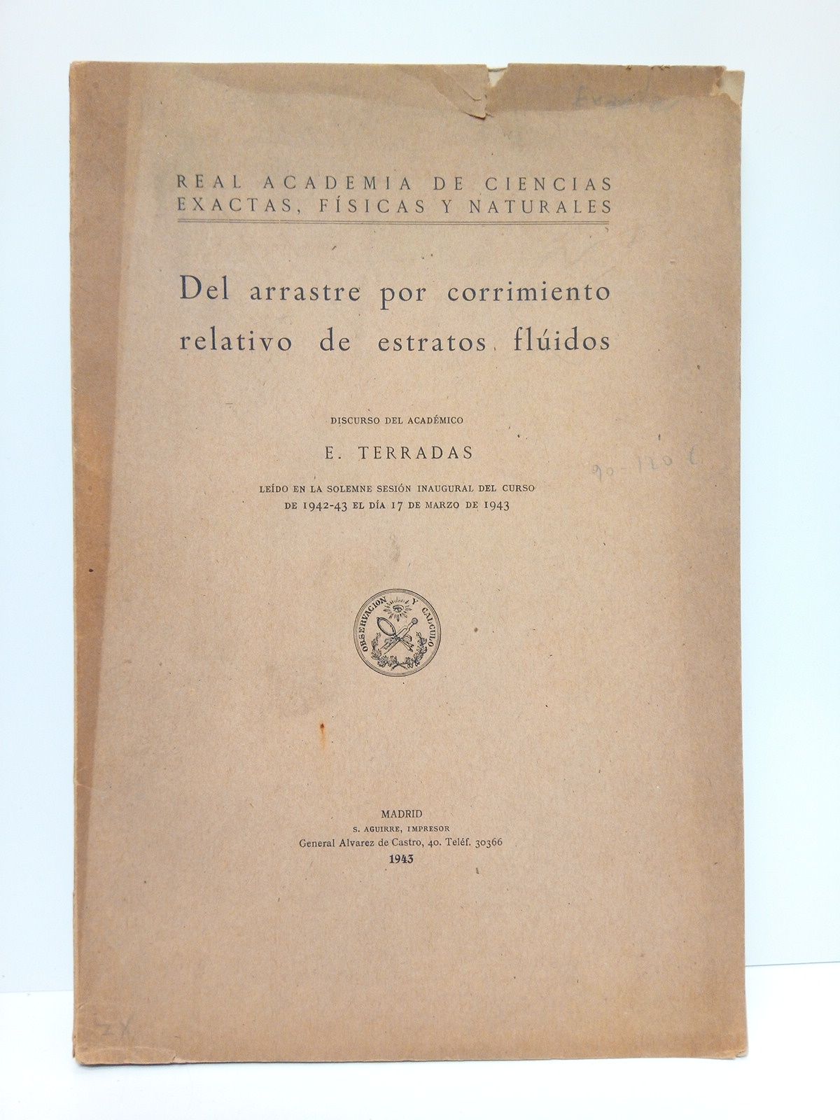 Del arrastre por corrimiento relativo de estratos fluidos. (Discurso leído …