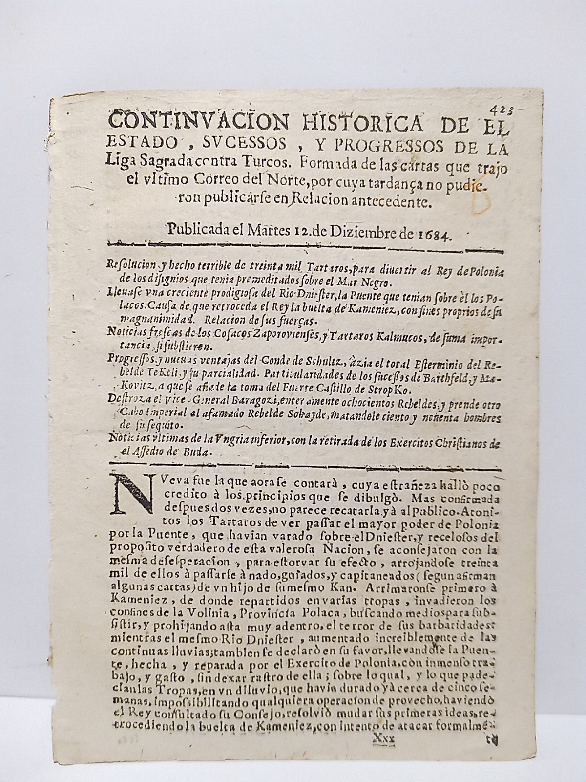 Del Estado, Sucessos, y Progressos de la Liga Sagrada contra …