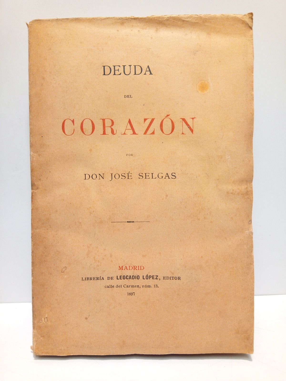 Deuda del corazón (Novela)