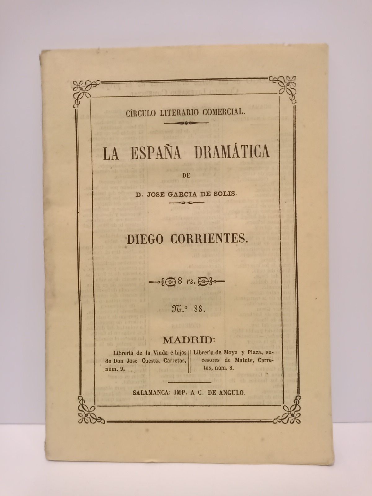 Diego Corrientes o el bandido generoso. (Drama de género andaluz …