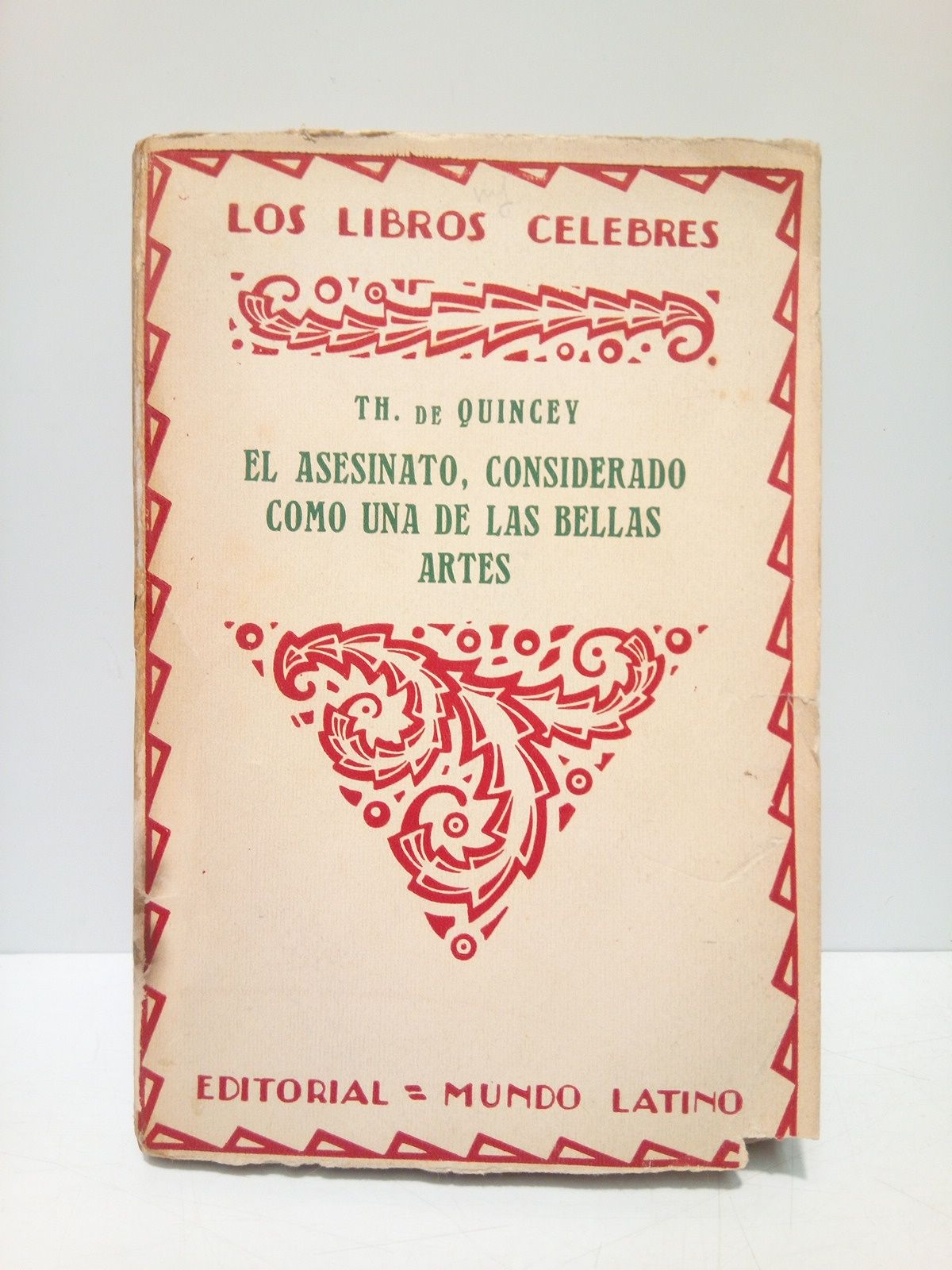 El asesinato, considerado como una de las bellas artes / …