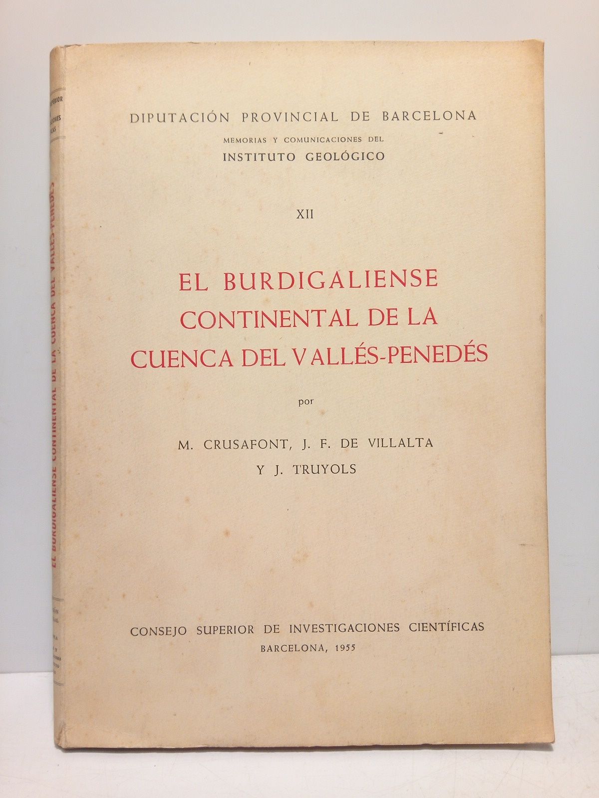 El Burdigaliense Continental de la cuenca del Vallés-Penedás / Presentación …