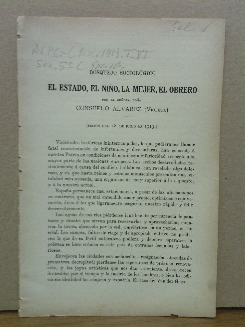 El Estado, el niño, la mujer, el obrero