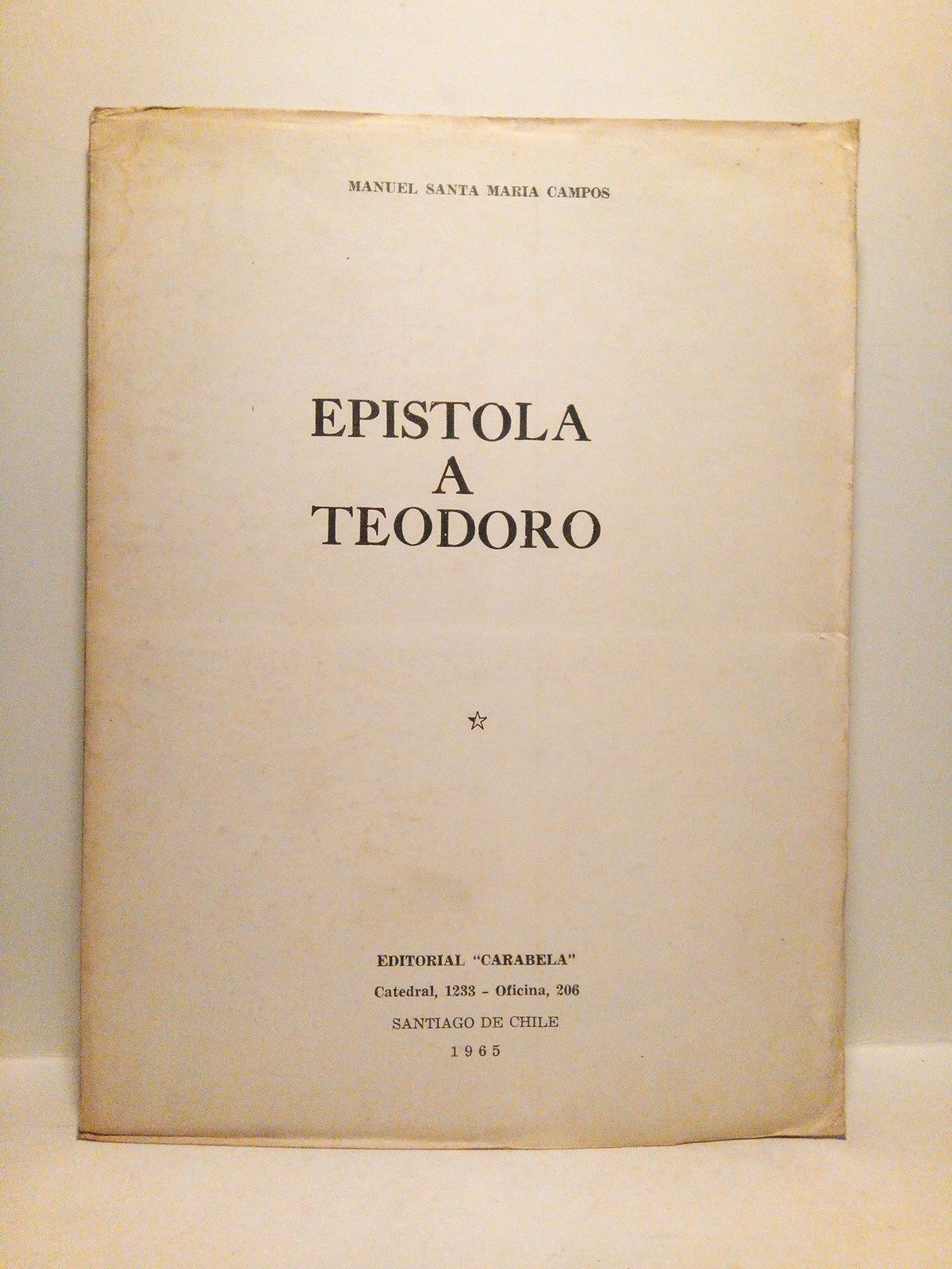 Epístola a Teodoro. (Poesías)