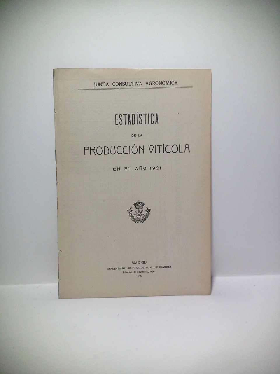 Estadística de la Producción Vitícola en el año 1921