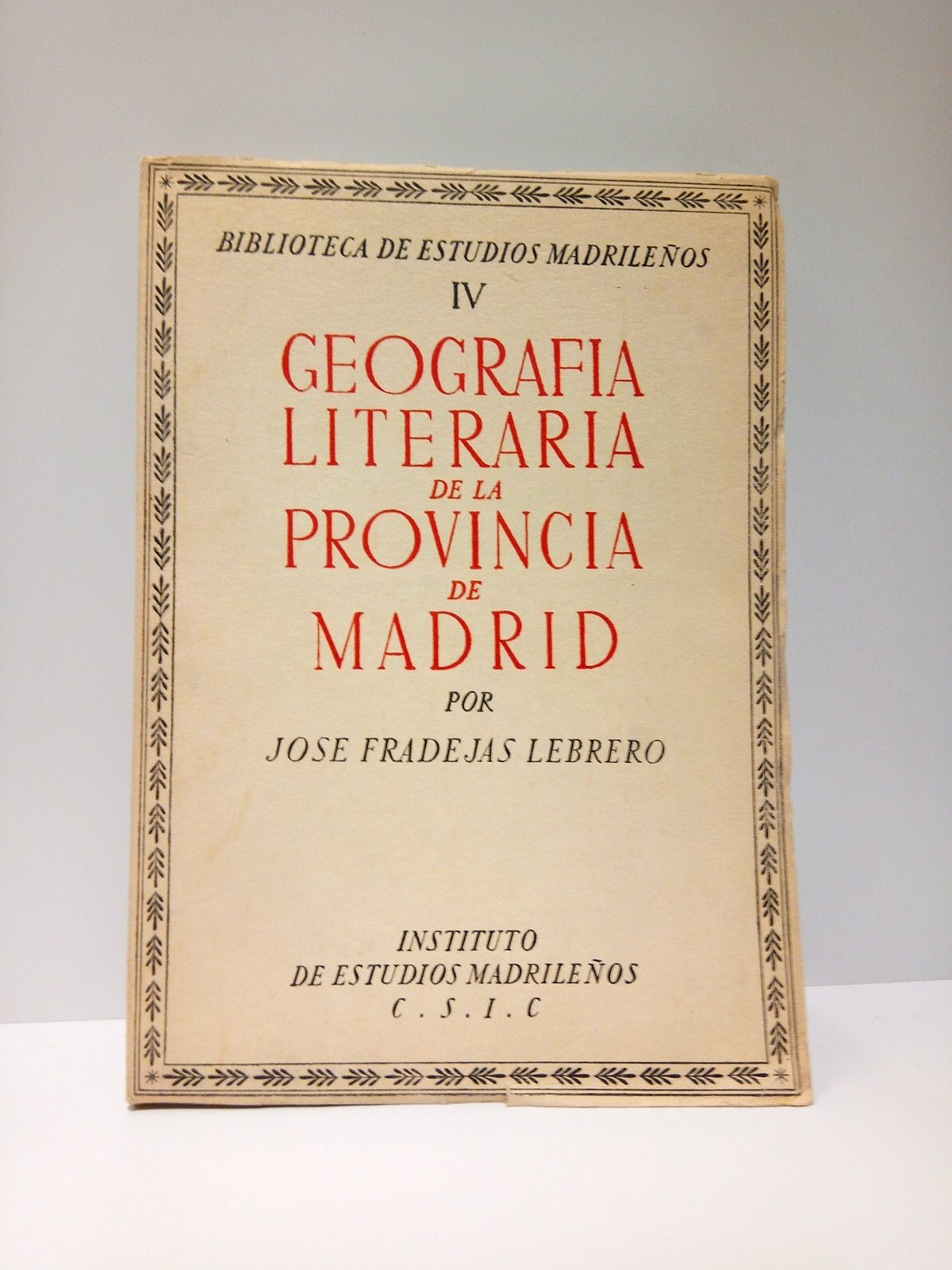 Geografía literaria de la Provincia de Madrid