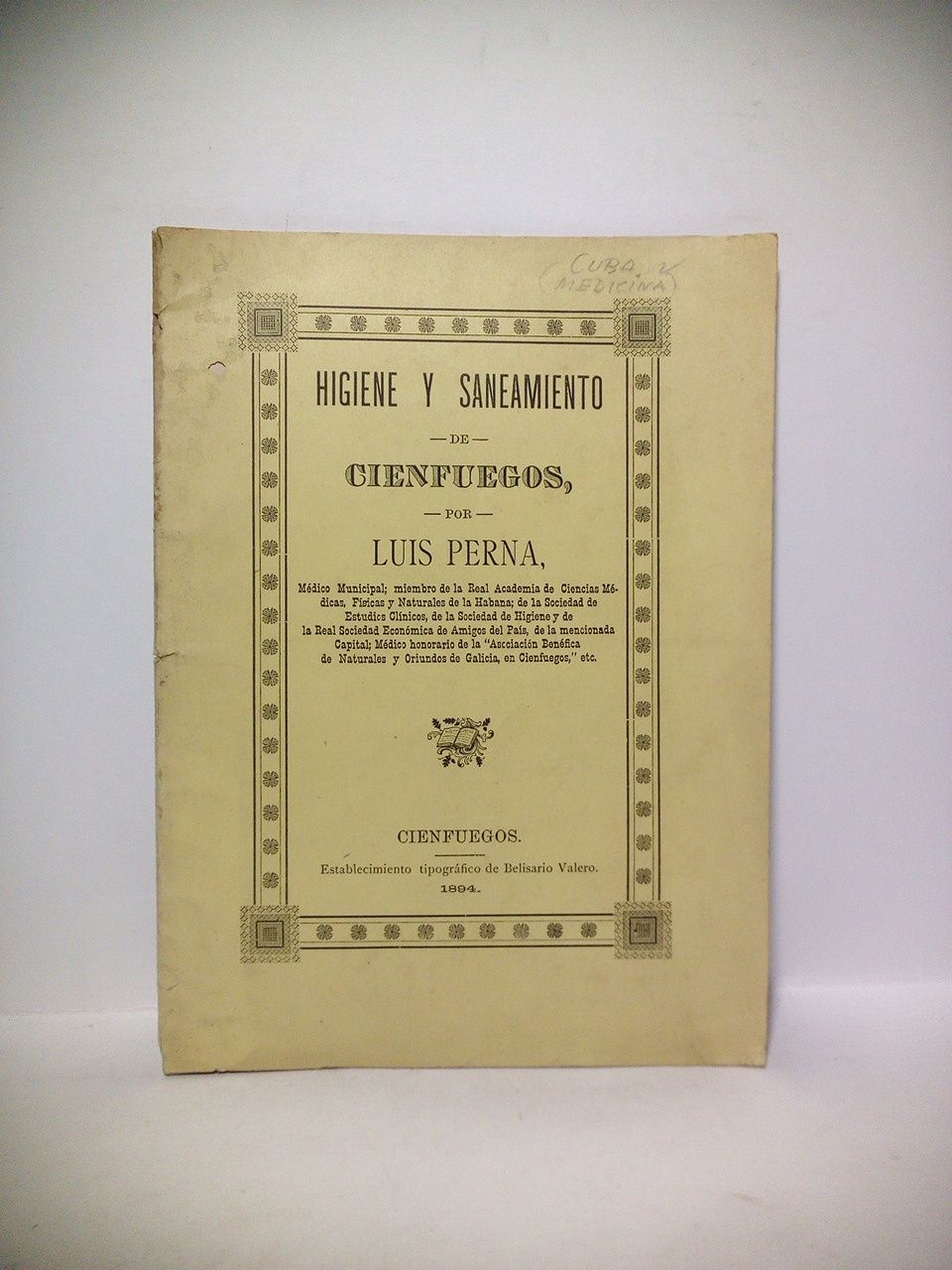 Higiene y saneamiento de Cienfuegos [Cuba]