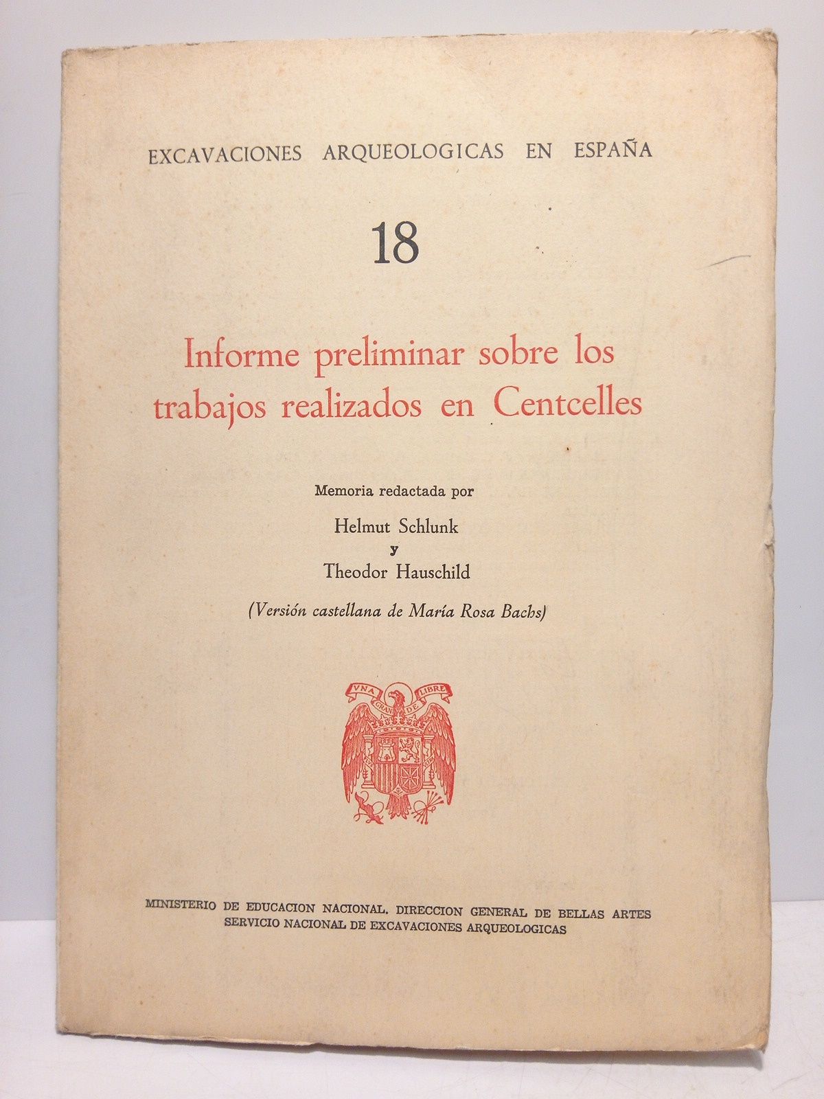Informe preliminar sobre los trabajos realizados en Centelles (Tarragona)