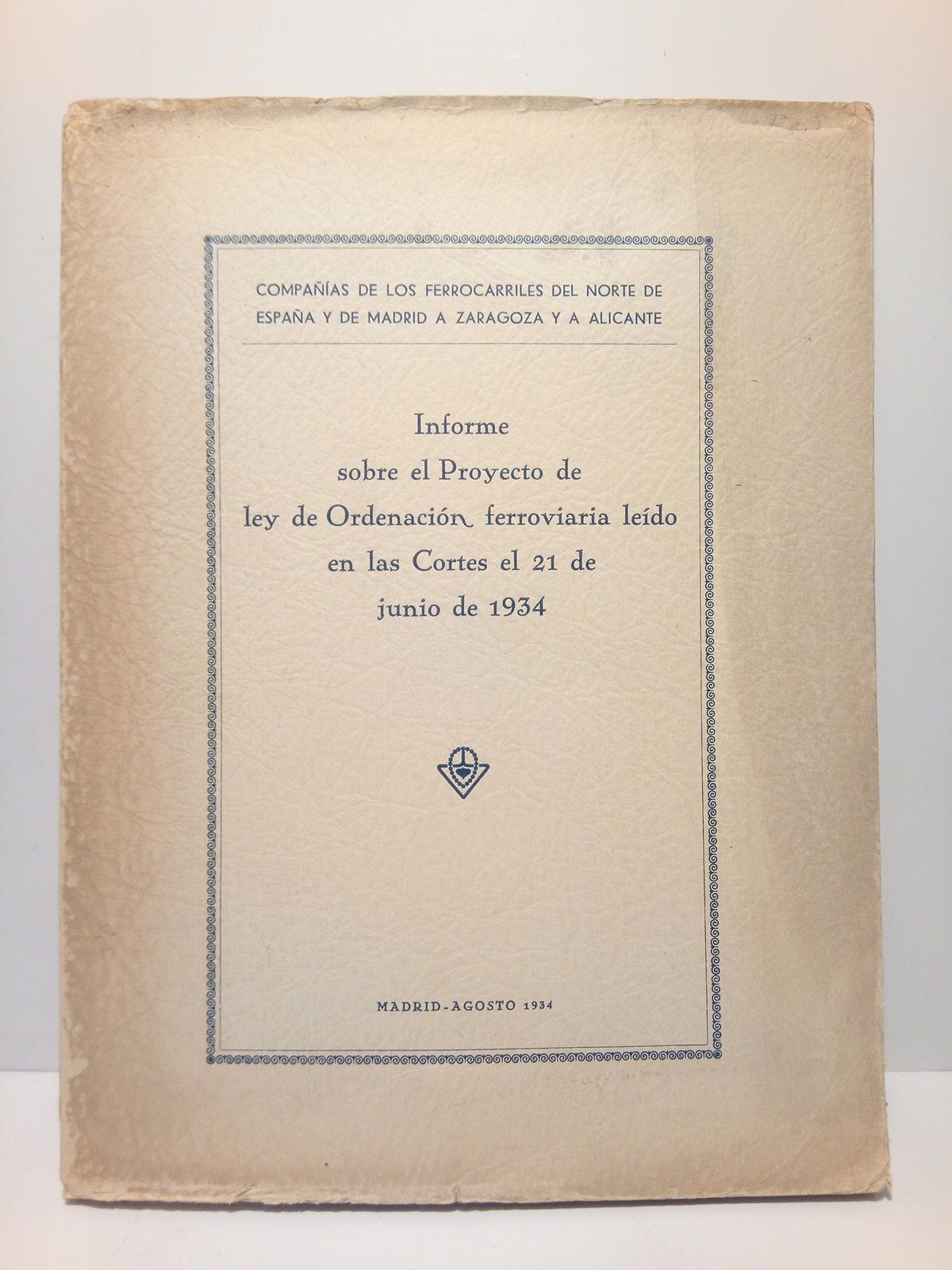 Informe sobre el Proyecto de Ley de Ordenación ferroviaria leído …